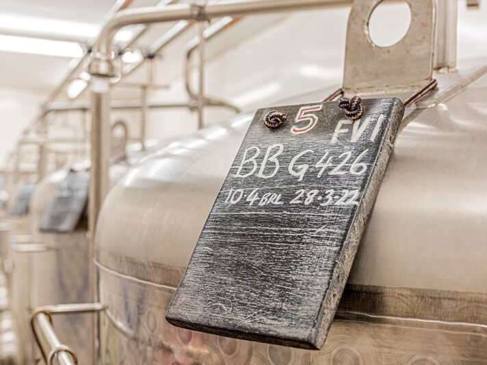 Stainless steel fementation vessels at Coniston Brewing Co