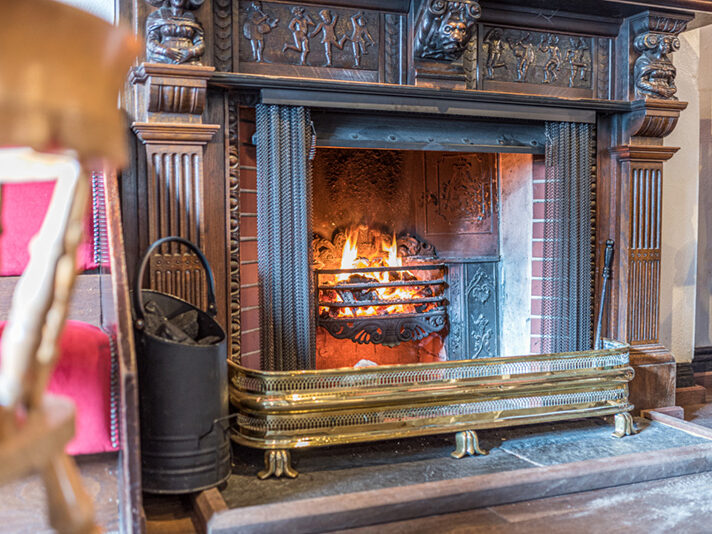 The real fire at the Black Bull Hotel, Coniston